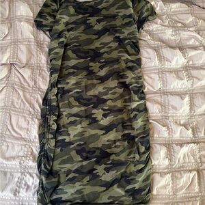 No Boundaries Green Camo Dress
